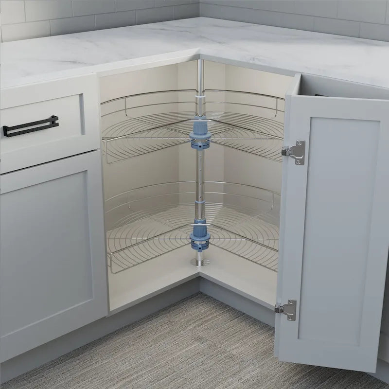 Dowell Lazy Susan 32 Diameter - 270 Degree Double Rack Stainless Steel