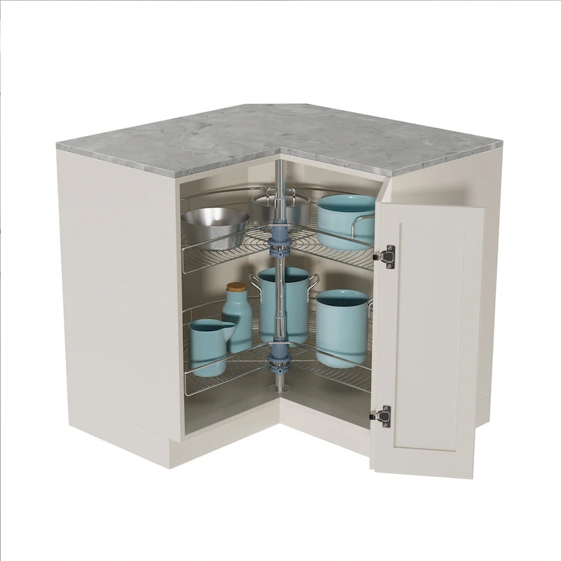 Dowell Lazy Susan 32 Diameter - 270 Degree Double Rack Stainless Steel