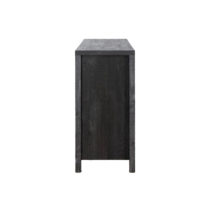 Q-Max 47W Sideboard Storage Cabinet, Dining Server Cupboard Buffet Table with Two Cabinets, Two Drawers, Two Open Shelves