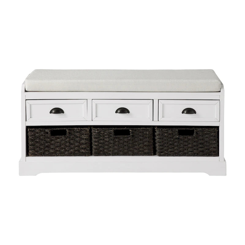 homes collection wood storage bench