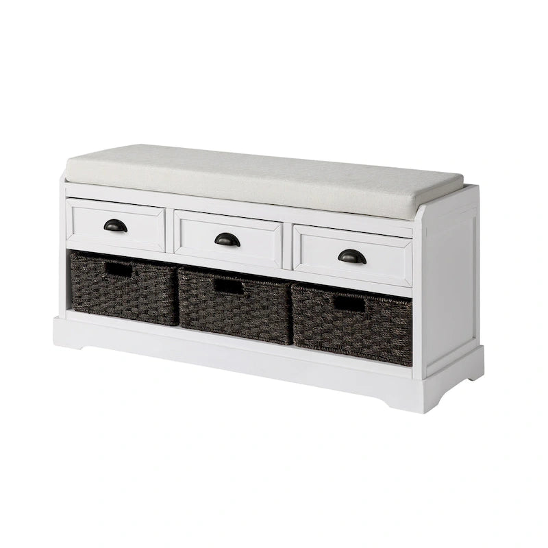 homes collection wood storage bench