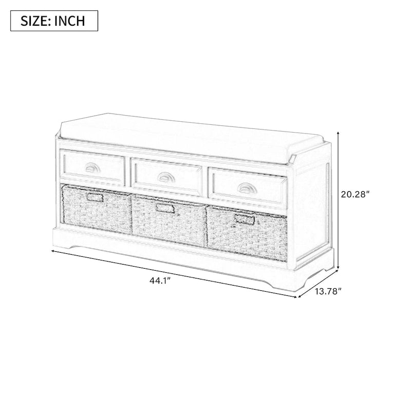 homes collection wood storage bench