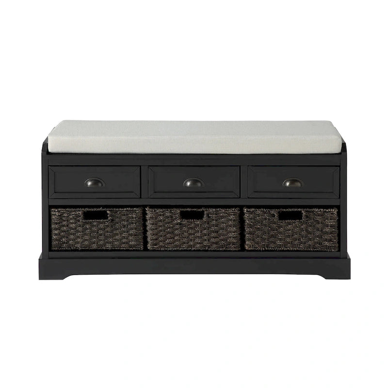 homes collection wood storage bench