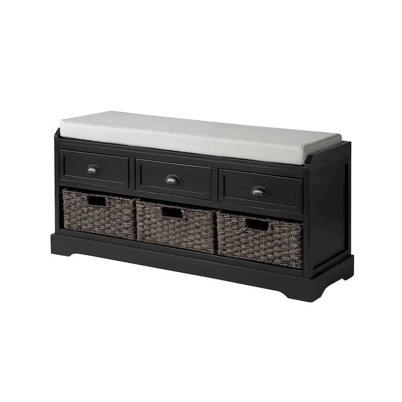 homes collection wood storage bench