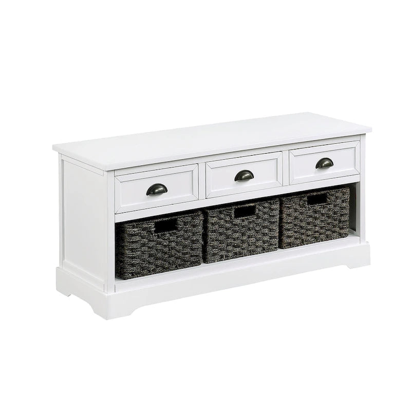 homes collection wood storage bench