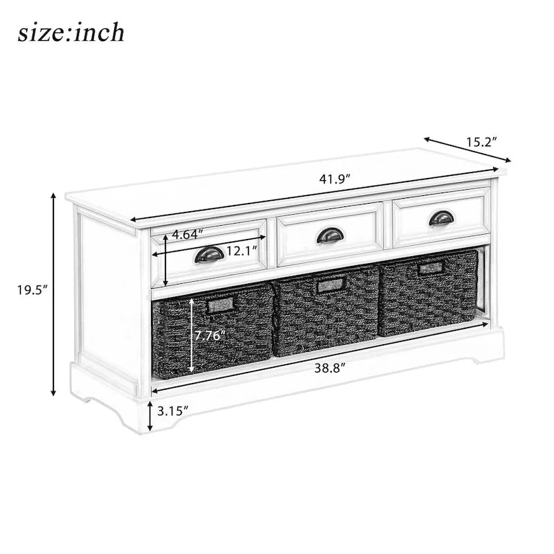 homes collection wood storage bench