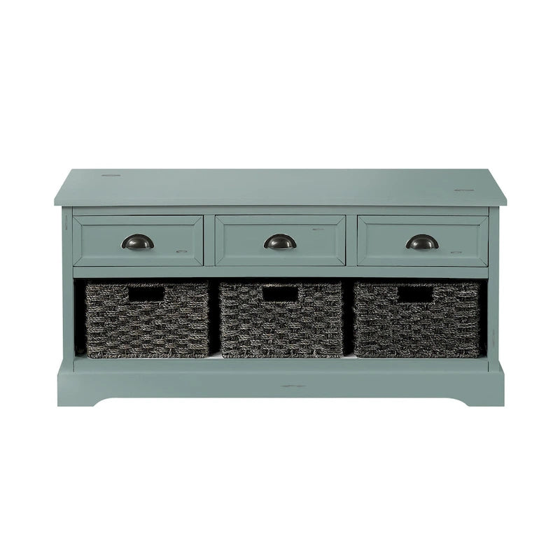 homes collection wood storage bench