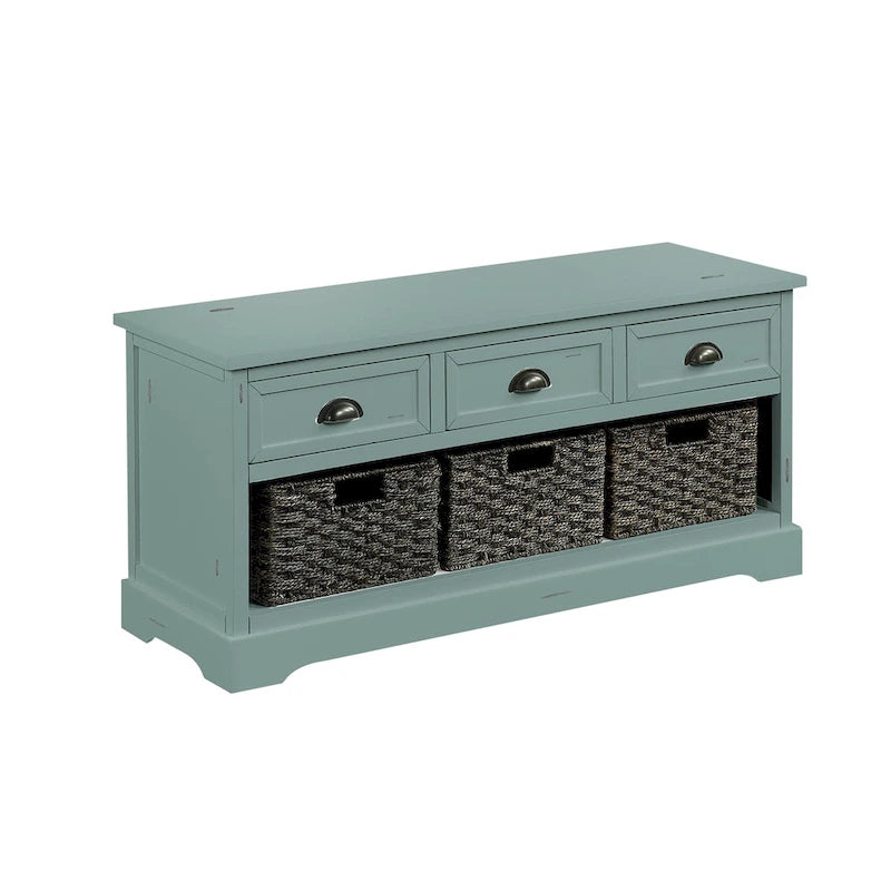 homes collection wood storage bench