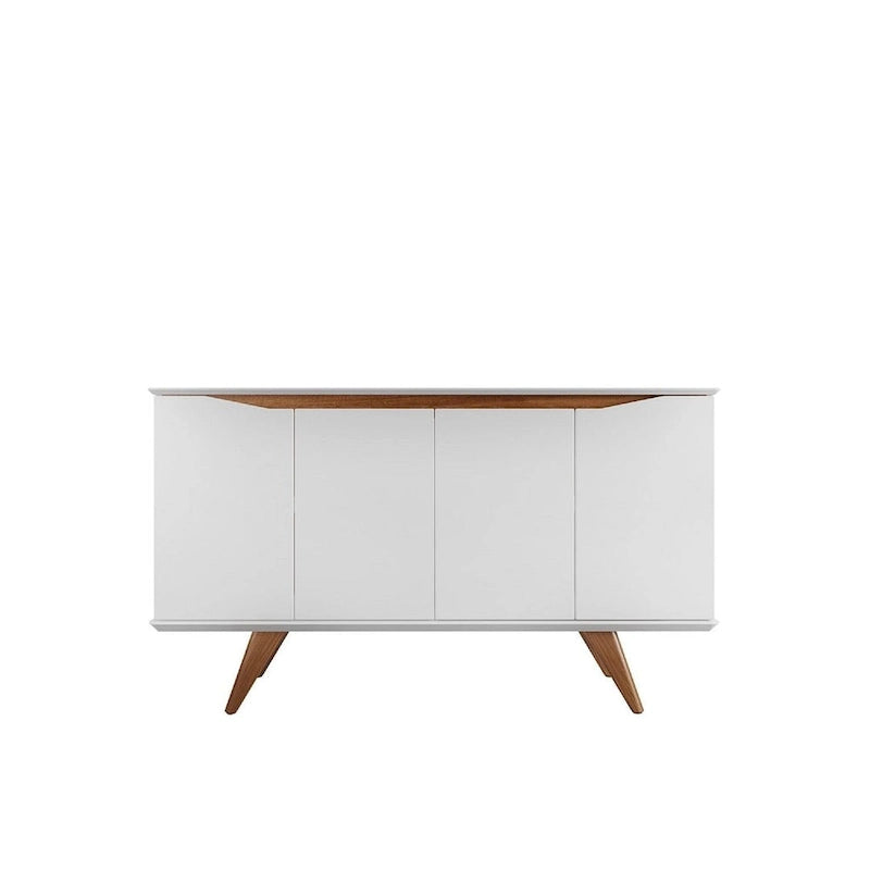 Manhattan Comfort Tudor 53.15 Sideboard with 4 Shelves
