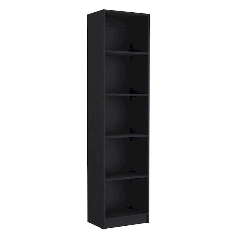 Kenyon Tall 5-Shelf Narrow and Cabinet Bookcase Set of 2