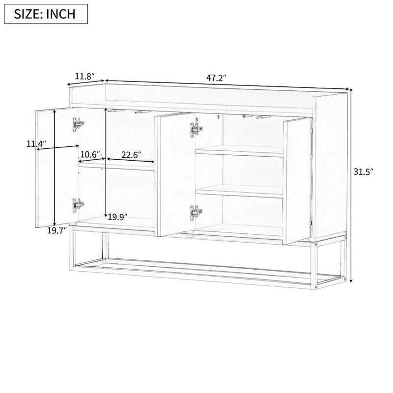 Modern Sideboard Elegant Buffet Cabinet