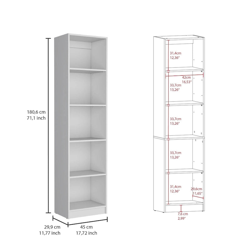 Kenyon 67 Wide 5-Shelf Option B Bookcase Set of 3