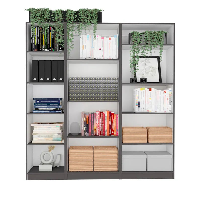 Kenyon 67 Wide 5-Shelf Bookcase Set of 3