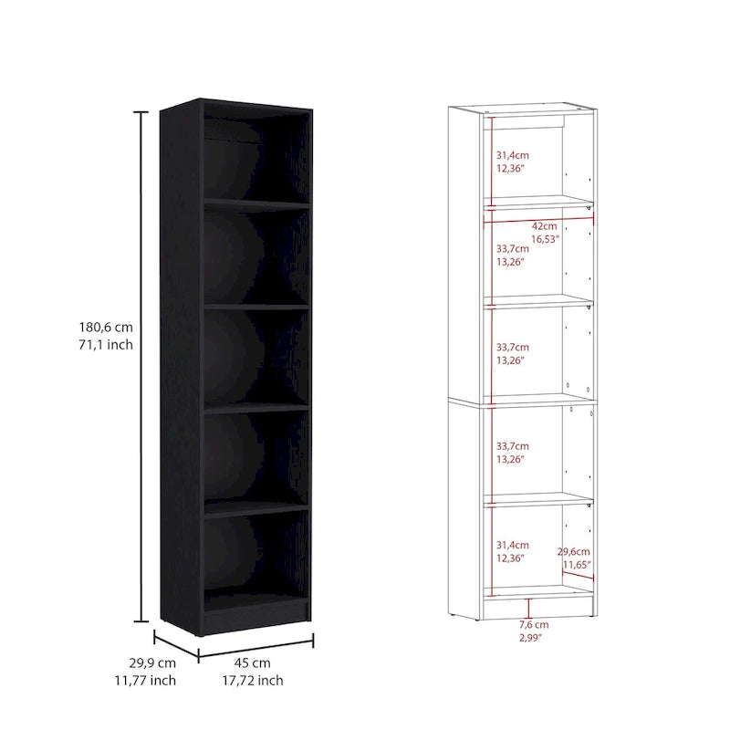 Kenyon 67 Wide 5-Shelf Bookcase Set of 3