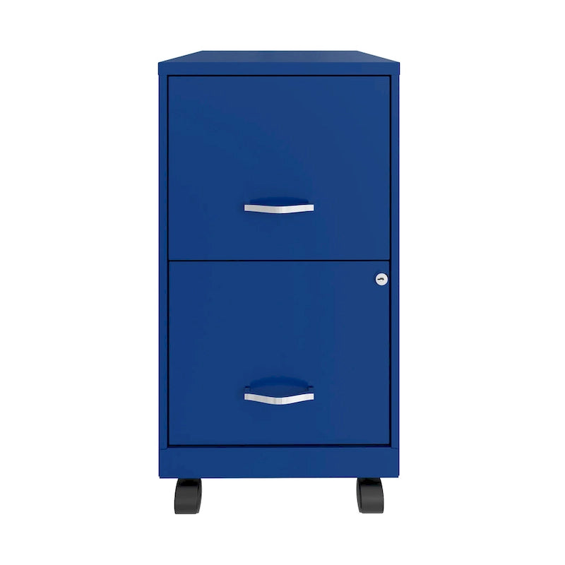 Space Solutions 18 2 Drawer Smart Vertical File Cabinet, Classic Blue