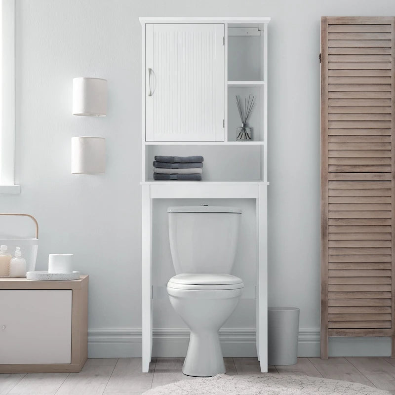 Teamson Home Newport Over-the-Toilet Cabinet, White