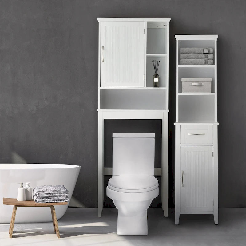 Teamson Home Newport Over-the-Toilet Cabinet, White