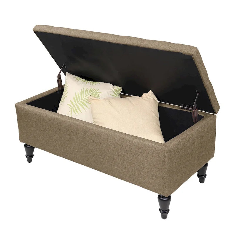Maypex 38 Fabric Upholstered Tufted Storage Bench