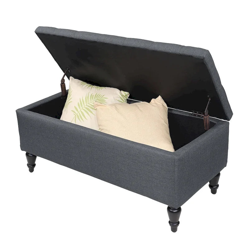 Maypex 38 Fabric Upholstered Tufted Storage Bench