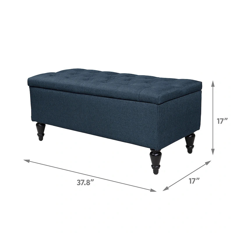 Maypex 38 Fabric Upholstered Tufted Storage Bench