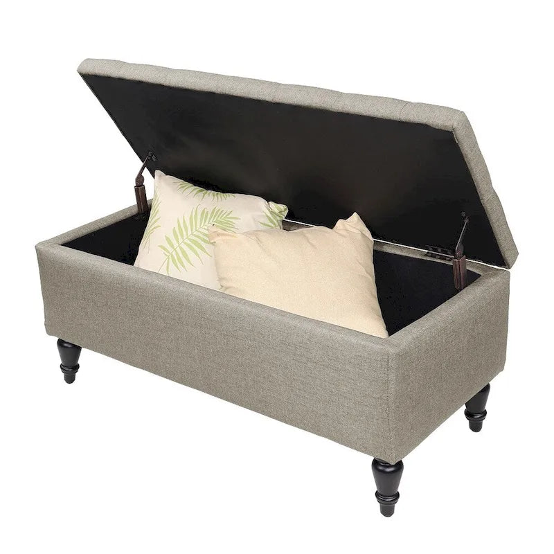 Maypex 38 Fabric Upholstered Tufted Storage Bench