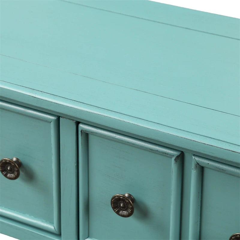 Rustic 4-drawers Long Entryway Console Table