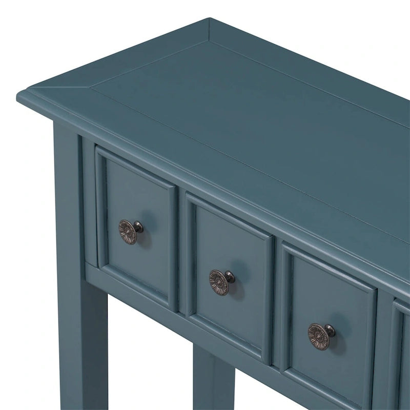 Rustic 4-drawers Long Entryway Console Table