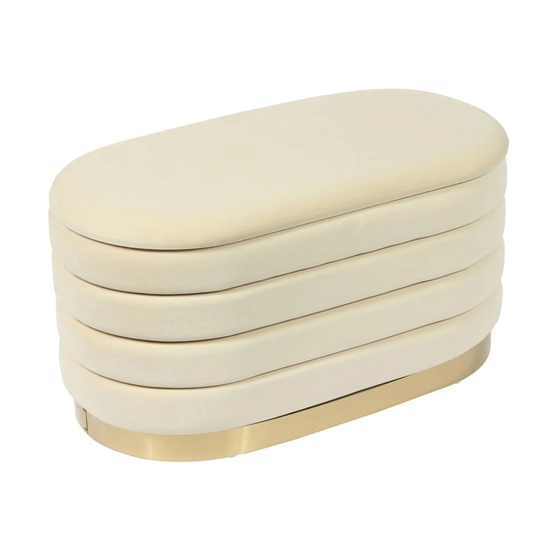 Lillian Velvet Storage Bench