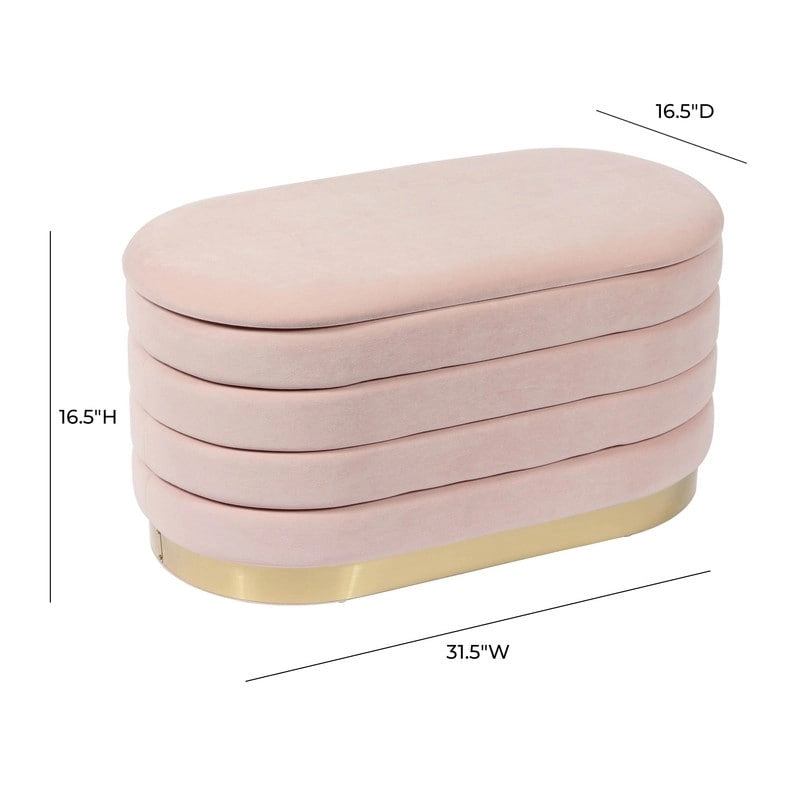 Lillian Velvet Storage Bench