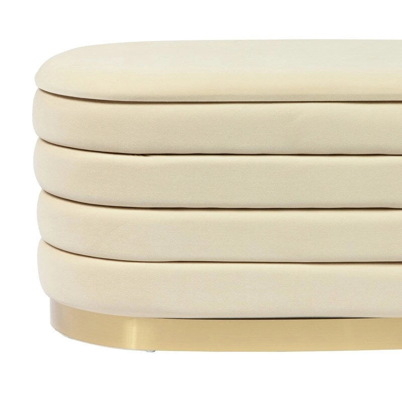 Lillian Velvet Storage Bench