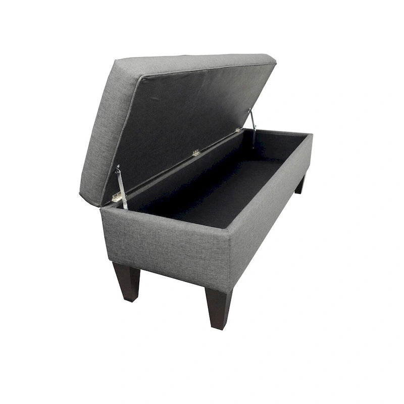 Brooke 10-button Tufted Upholstered Long Storage Bench Ottoman