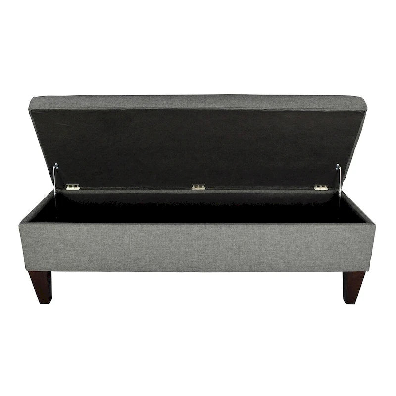 Brooke 10-button Tufted Upholstered Long Storage Bench Ottoman