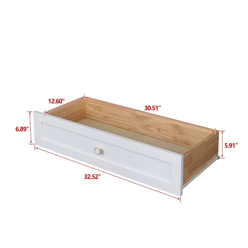 Modern 43-in Storage Solid Wood Retro Round Handle Side Cabinet with 6-Drawer