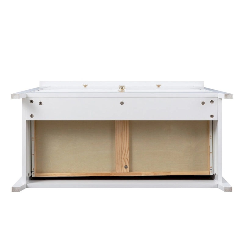 Modern 43-in Storage Solid Wood Retro Round Handle Side Cabinet with 6-Drawer