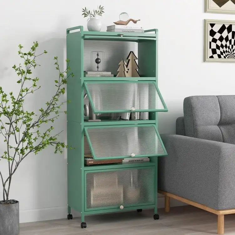 5-Tier Kitchen Baker's Rack with Flip-up PC Doors - 23.5 x 12.5 x 60.5 (L x W x H)