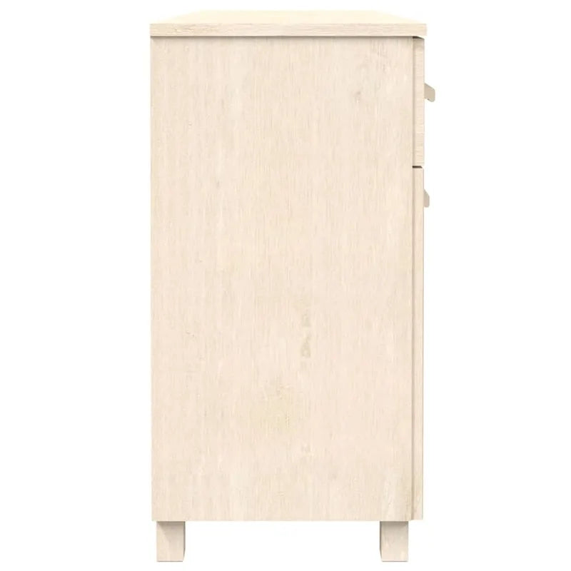 vidaXL Sideboard Bar Buffet Console Cabinet with Drawers HAMAR Solid Wood Pine - 44.5 x 15.7 x 31.5