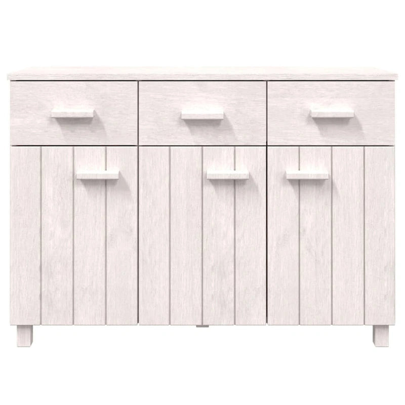 vidaXL Sideboard Bar Buffet Console Cabinet with Drawers HAMAR Solid Wood Pine - 44.5 x 15.7 x 31.5