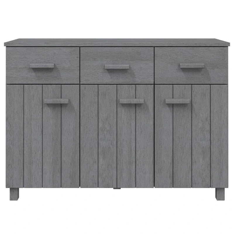 vidaXL Sideboard Bar Buffet Console Cabinet with Drawers HAMAR Solid Wood Pine - 44.5 x 15.7 x 31.5