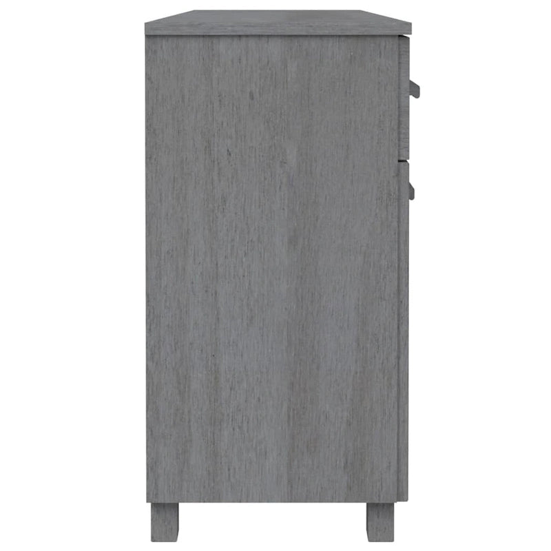 vidaXL Sideboard Bar Buffet Console Cabinet with Drawers HAMAR Solid Wood Pine - 44.5 x 15.7 x 31.5