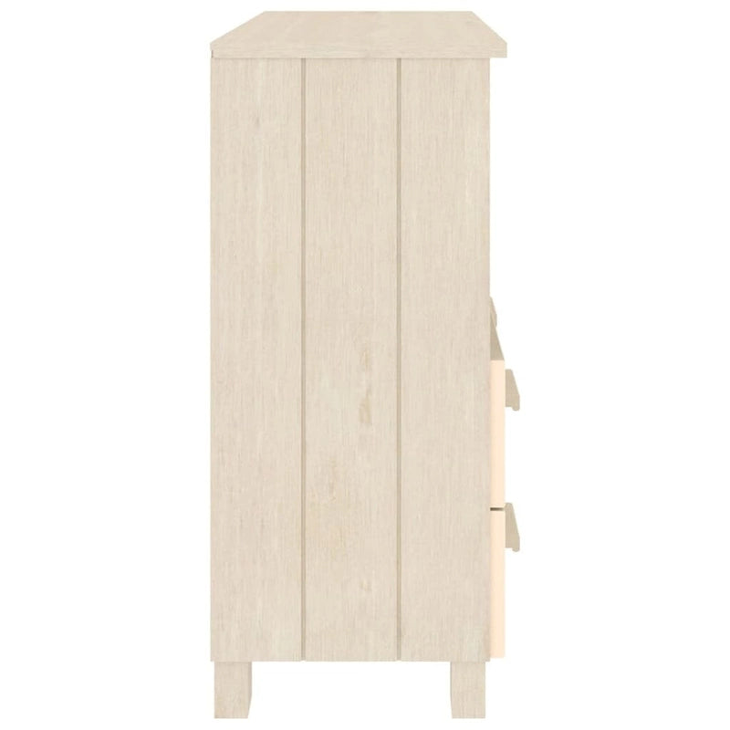 vidaXL Sideboard Buffet Console Cabinet for Bedroom HAMAR Solid Wood Pine - 33.5x13.8x31.5