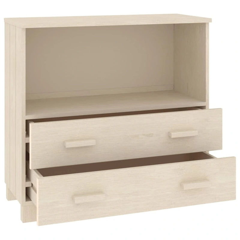 vidaXL Sideboard Buffet Console Cabinet for Bedroom HAMAR Solid Wood Pine - 33.5x13.8x31.5