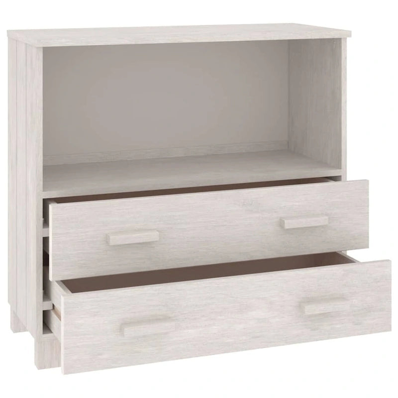 vidaXL Sideboard Buffet Console Cabinet for Bedroom HAMAR Solid Wood Pine - 33.5x13.8x31.5
