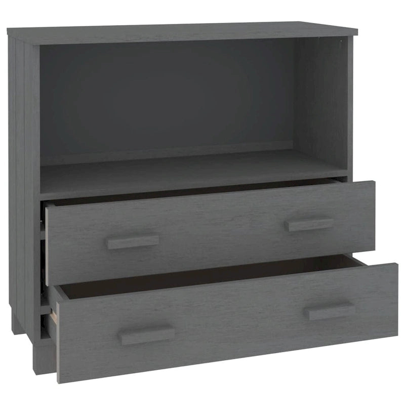 vidaXL Sideboard Buffet Console Cabinet for Bedroom HAMAR Solid Wood Pine - 33.5x13.8x31.5