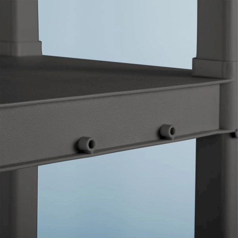 Sterilite Plastic Indoor Outdoor 4 Shelf Durable Shelving Unit, Gray, 2 Pack - 2-Pack