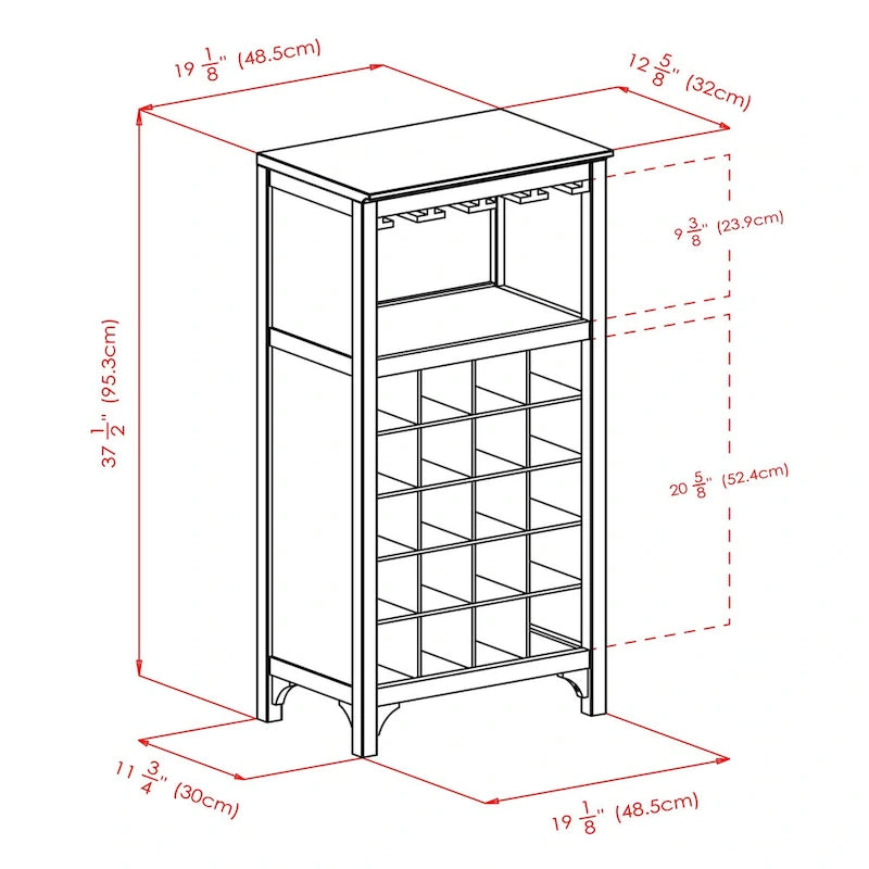 Ancona Wine Cabinet, Espresso