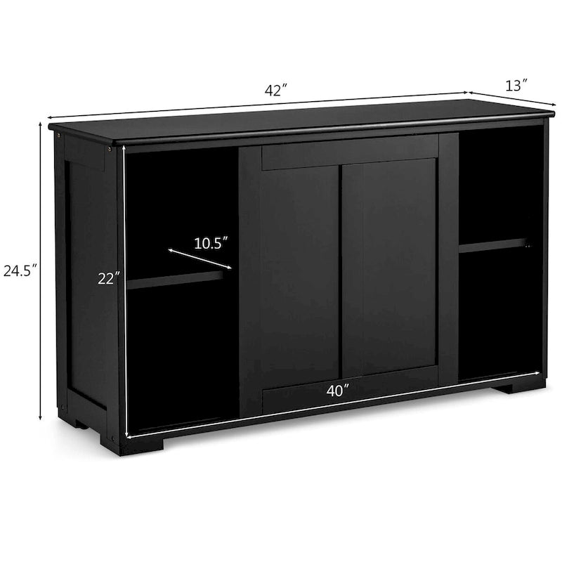 Antique Stackable Kitchen Storage Sideboard with Height Adjustable Shelf - 42 x 13 x 23.5 (L x W x H)