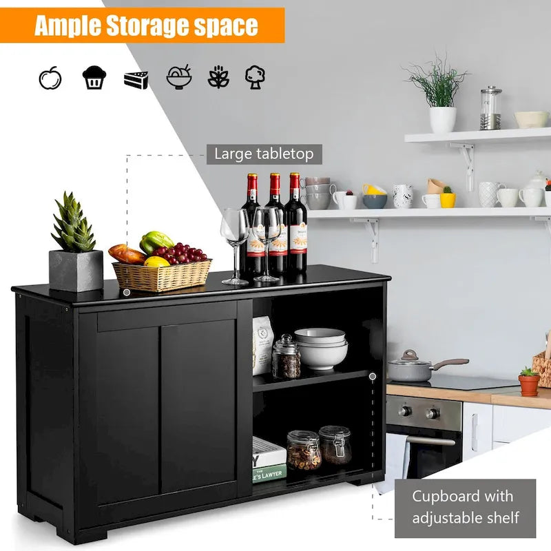 Antique Stackable Kitchen Storage Sideboard with Height Adjustable Shelf - 42 x 13 x 23.5 (L x W x H)
