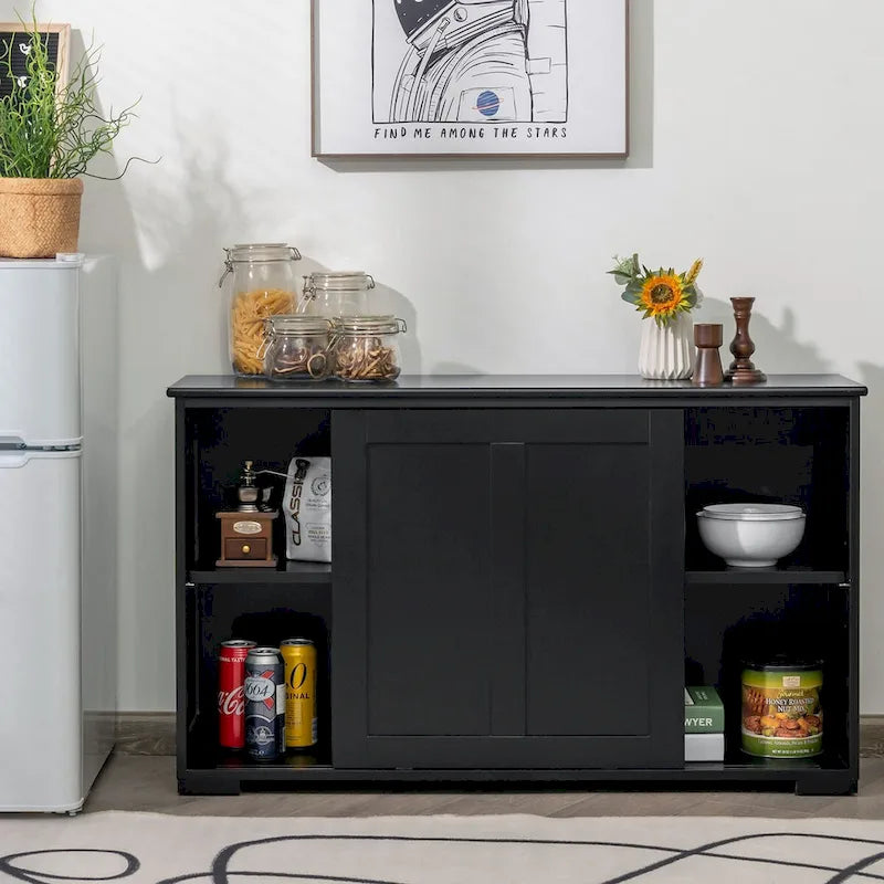 Antique Stackable Kitchen Storage Sideboard with Height Adjustable Shelf - 42 x 13 x 23.5 (L x W x H)