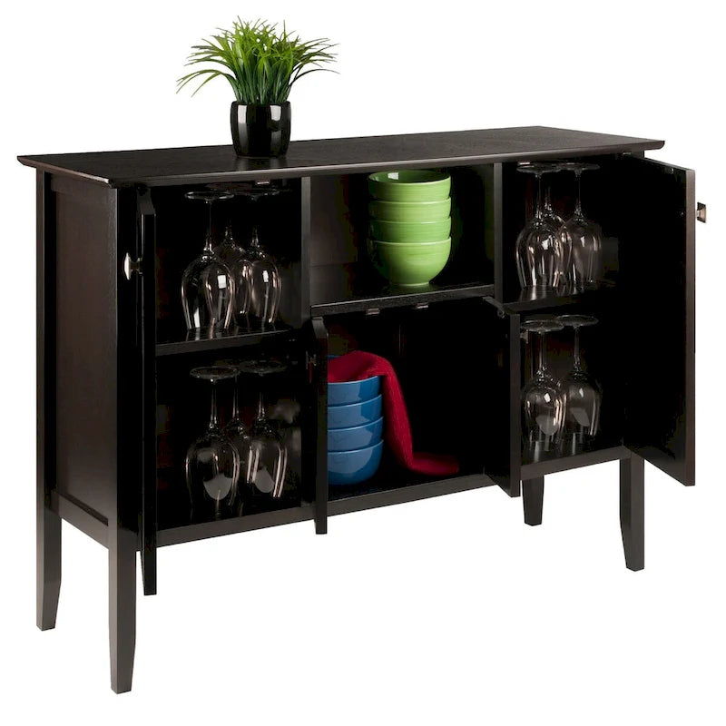 Melba Buffet Cabinet, Coffee - 46W x 15.75D x 33.6H