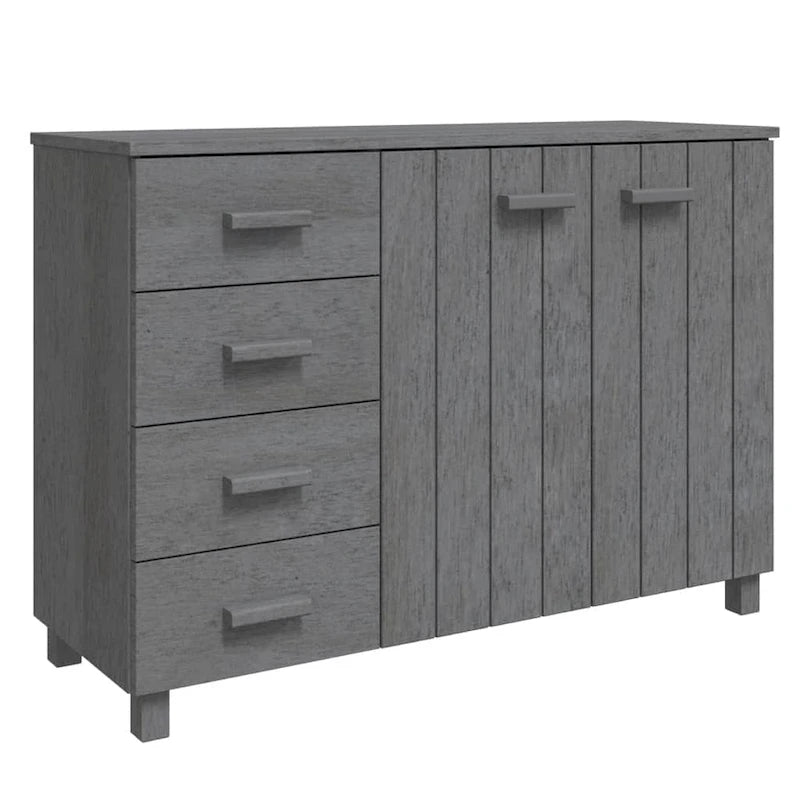 vidaXL Sideboard Buffet Console Cabinet for Kitchen HAMAR Solid Wood Pine - 44.5 x 15.7 x 31.5